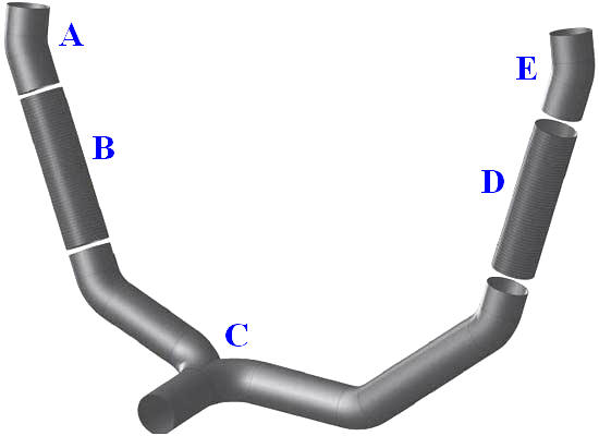 Peterbilt 379 daycab exhaust layout