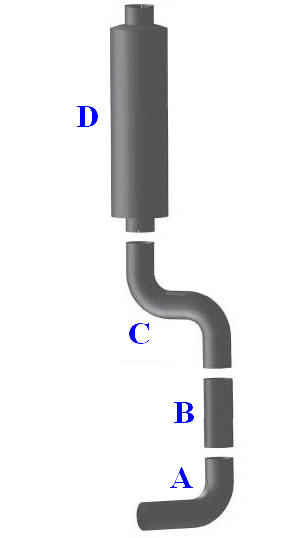 Peterbilt 387 single exhaust layout