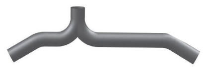 Western Star exhaust Y-pipe for air ride cab